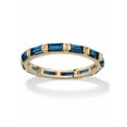 thumbnail image 1 of PalmBeach Jewelry Simulated Birthstone Eternity Band in Silver or Gold-Plated Eternity Ring, 1 of 3