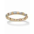 thumbnail image 1 of PalmBeach Jewelry Simulated Birthstone Eternity Band in Silver or Gold-Plated Eternity Ring, 1 of 3