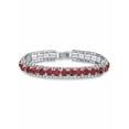 thumbnail image 1 of PalmBeach Jewelry Simulated Birthstone Tennis Bracelet in Silvertone or Goldtone 7", 1 of 2