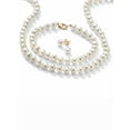 thumbnail image 1 of PalmBeach Jewelry Sterling Silver Round Genuine Cultured Freshwater Pearl Stud Earring, Necklace and Bracelet Set, 18 inches, 1 of 8