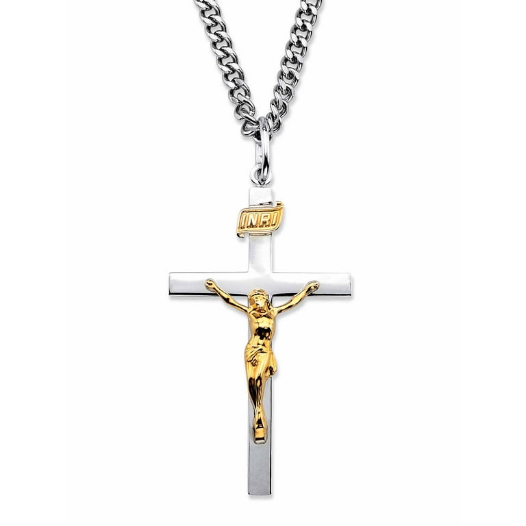 2 tone 2024 cross pendant