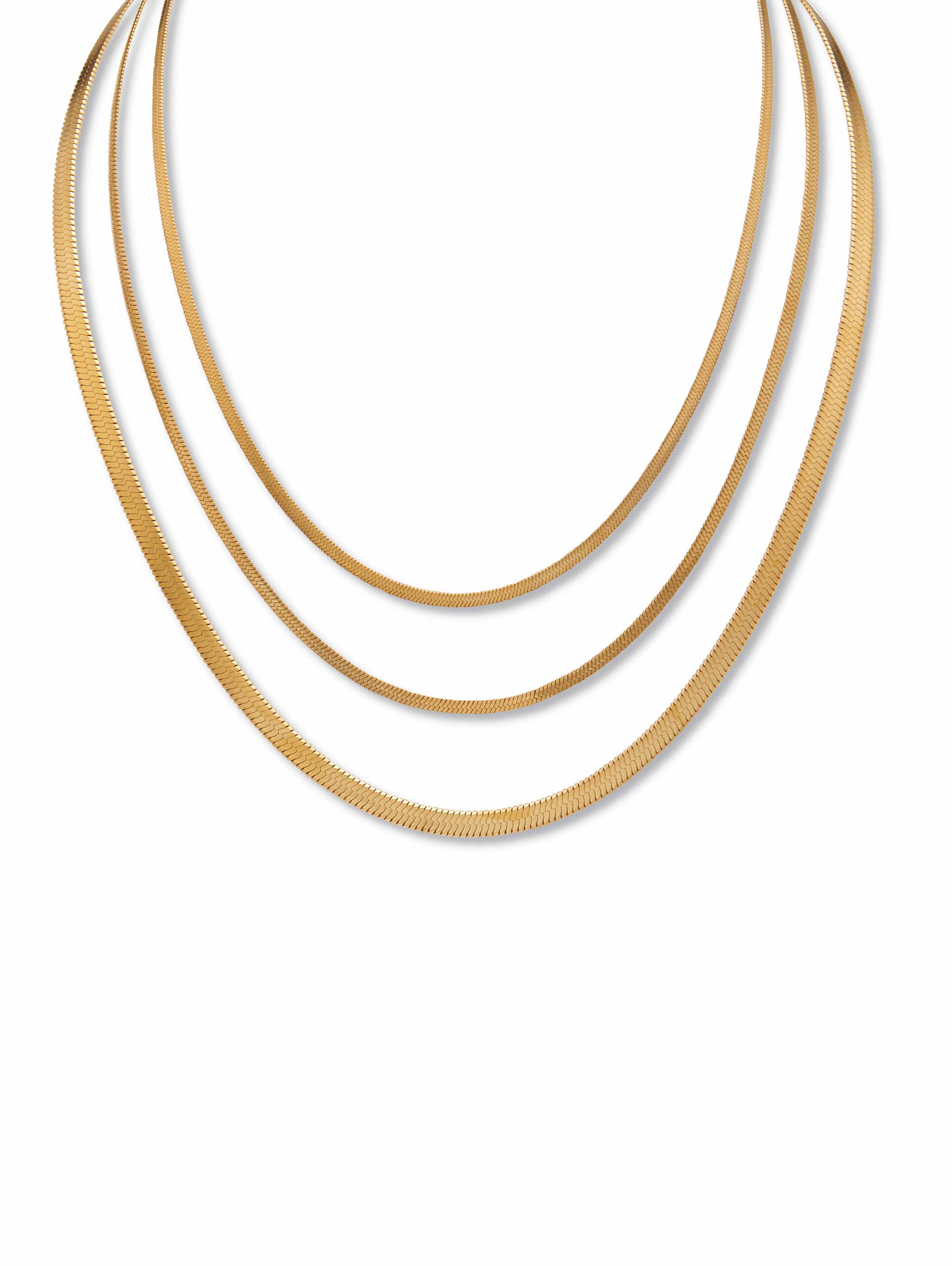 PalmBeach Jewelry Yellow Gold IonPlated Stainless Steel Multistrand