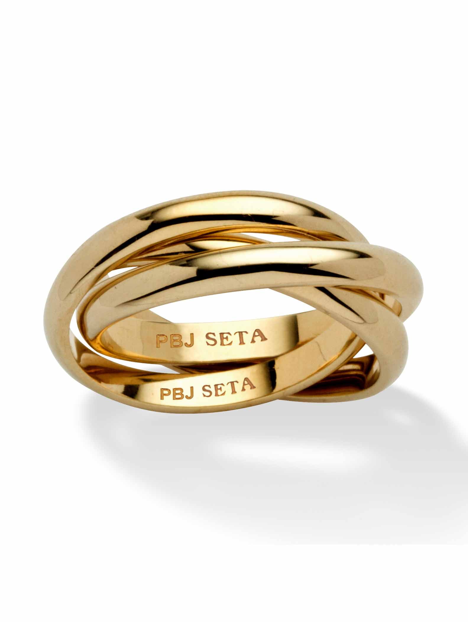 PalmBeach Jewelry Yellow Gold-Plated or Sterling Silver Rolling