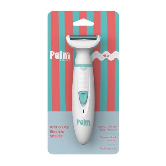 Open Box PalmPerfect Rechargeable Electric Women's Shaver with Shower Mount