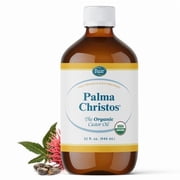 Palma Christos Organic Castor Oil Glass Amber Bottle 32 oz.