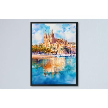 Palma de Mallorca Classic Travel Wall Art Destination Portrait Decor Unframed Paper Print