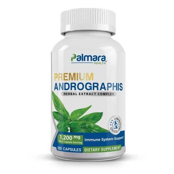 Andrographis 1200mg - Paniculata Immune Support - 120 Vegan Capsules - Palmara Health