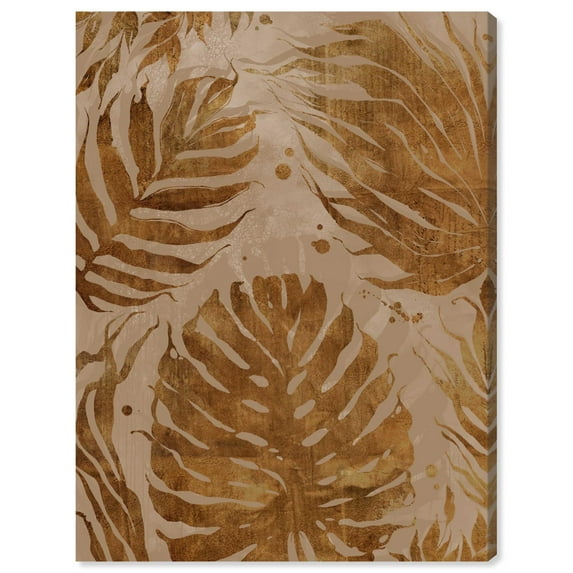 Palmas en dorado Canvas Print Palm Tree Art by Art Remedy, Gallery Wrapped, 36 x 45