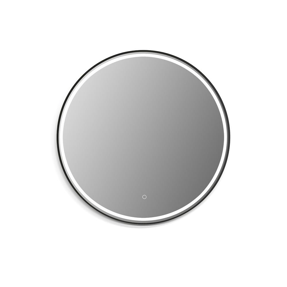 Round Silver and Gold LED Bathroom Vanity Mirror