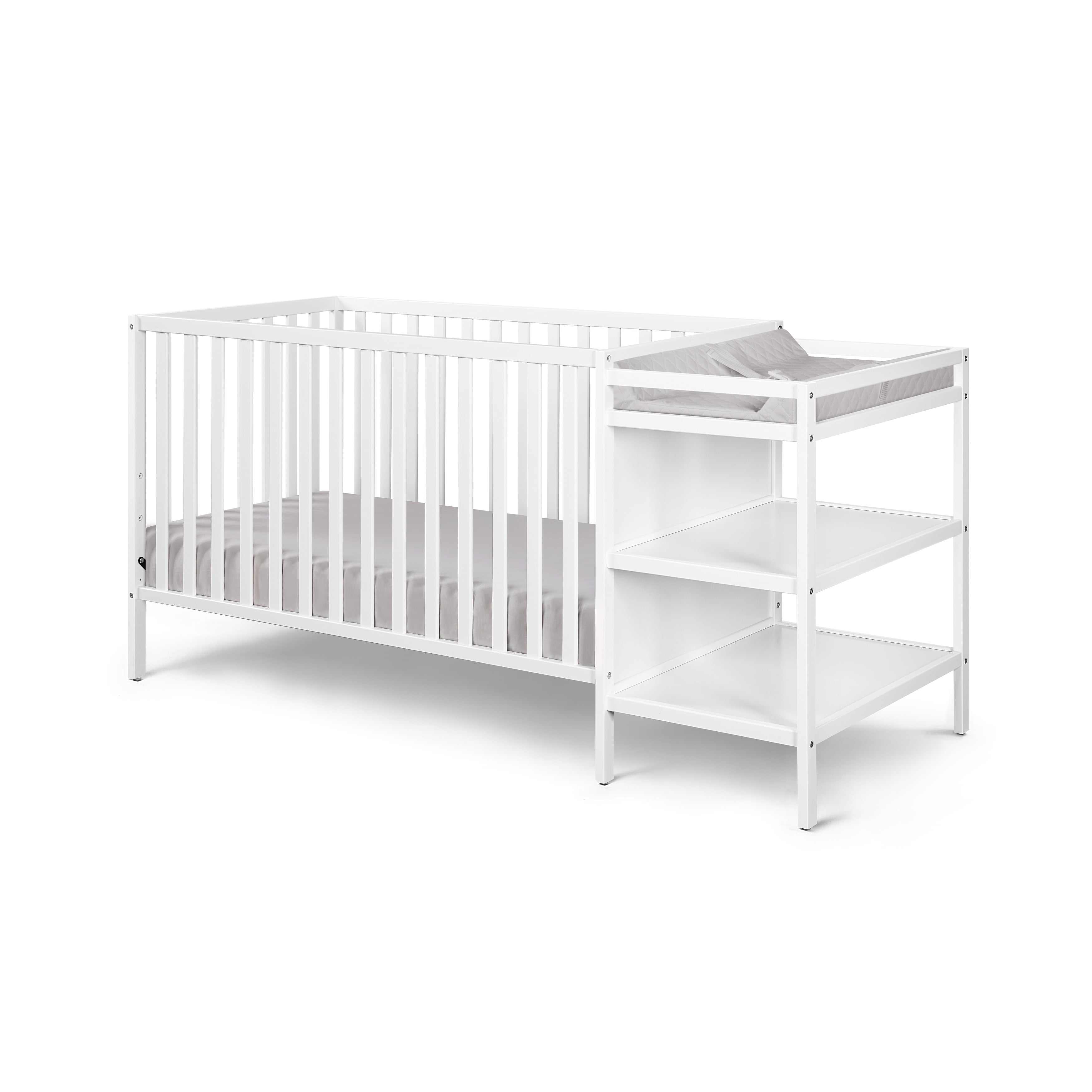 Palmer 3-in-1 Convertible Crib And Changer Combo White White - Walmart.com