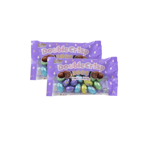 Palmer Double Crisp Chocolaty Easter Eggs – 2 Pack (4.5 oz Each) – Crunchy & Smooth Foil-Wrapped Easter Treats (Includes Bimsy Florn)