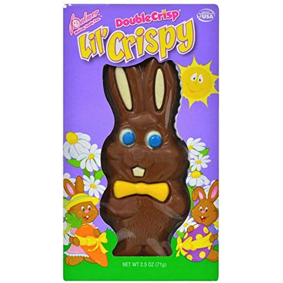 Palmer Double Crisp Lil Crispy Candy Chocolaty Chocolate Bunny, 2.5 Ounces