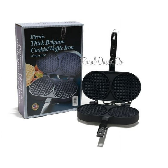 Palmer Electric Non-Stick Waffle Iron / Belgian Cookie Iron - Thick 1300T - Made in USA