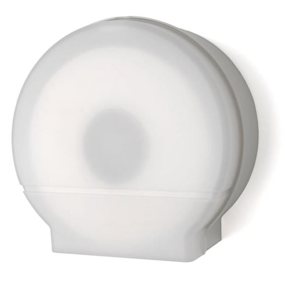 Palmer Fixture RD0026-03F Single Roll Jumbo Tissue Dispenser with Core Adaptor, White Translucent