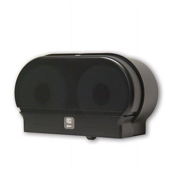 Palmer Fixture RD0321-02 Mini-Twin Standard Tissue Dispenser, Black Translucent