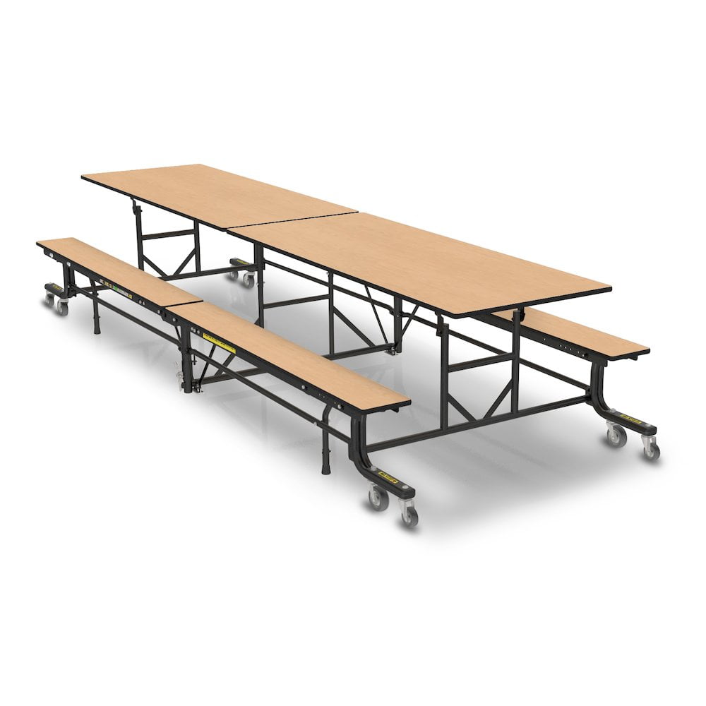 Fusion Maple 145'' Industrial Folding Bench Cafeteria Table