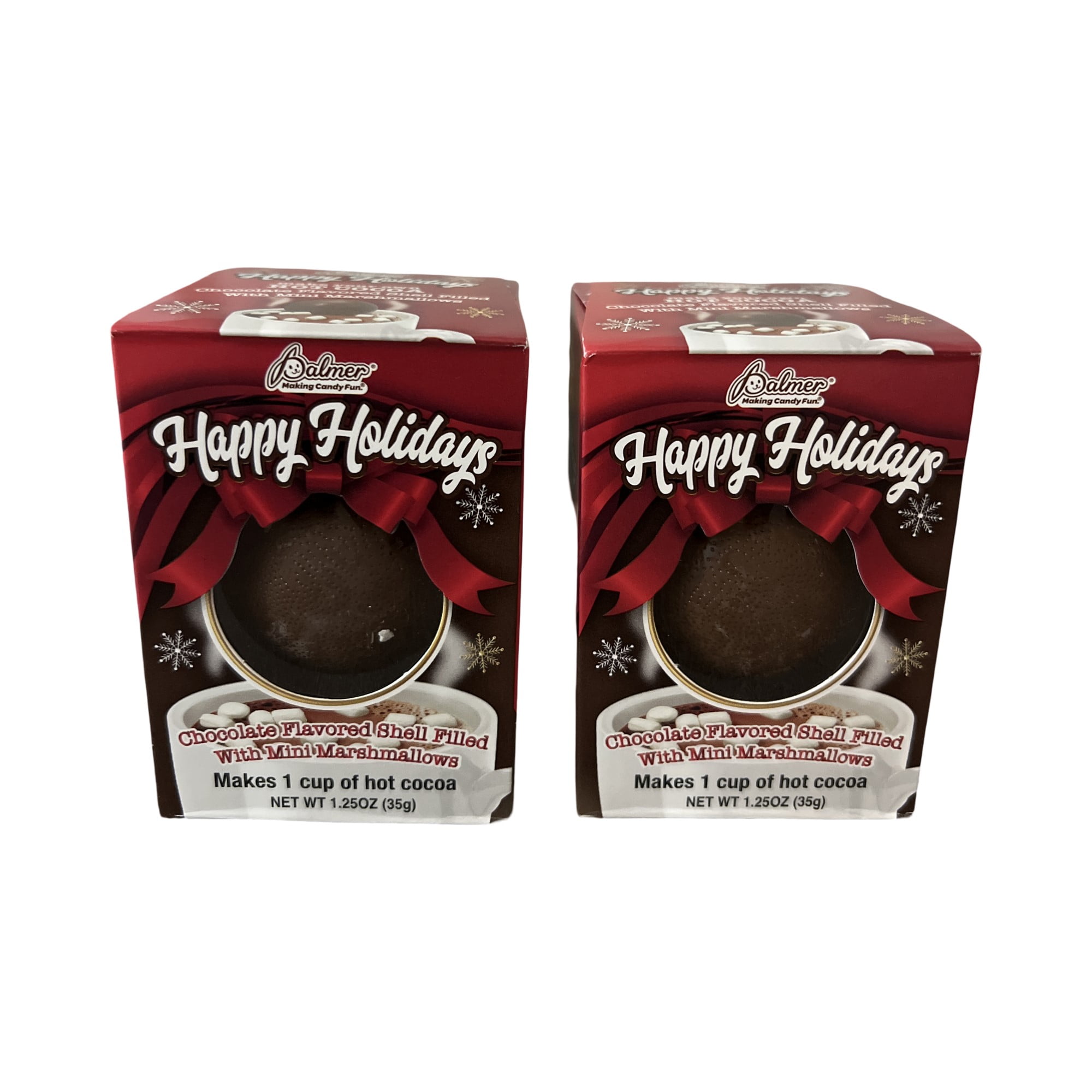 Palmer Happy Holidays Hot Cocoa Bombs, Chocolate Flavored Shell