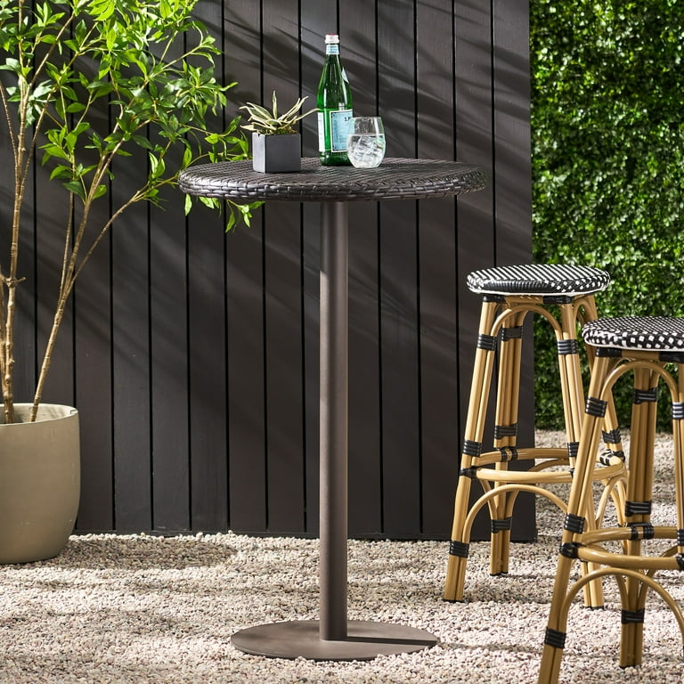Outdoor round bar table and stools new arrivals