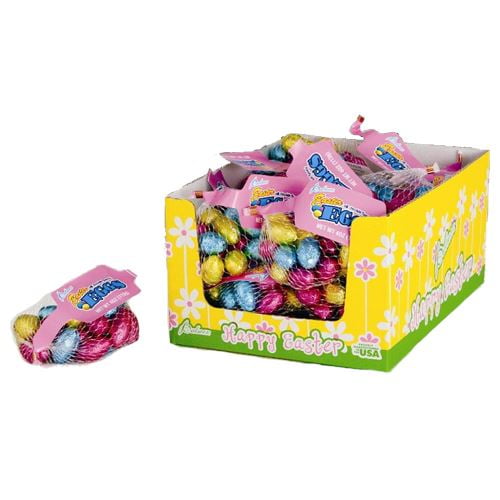 Palmer Pastel Foiled Chocolate Eggs - 4-oz. Mesh Bag