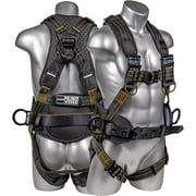 Palmer Safety Fall Protection Construction Safety Harness - QCB Chest and Legs - Aluminum D-Rings - Oil and Dust Resistant