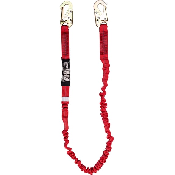 Palmer Safety Fall Protection L121133 6' Internal Shock Lanyard Single Leg with Steel Snap Hook I OSHA/ANSI Compliant Restraint Lanyards