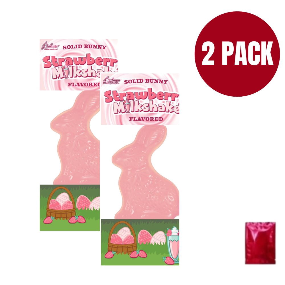 Palmer Strawberry Milkshake Flavored Bunny-Shaped Candy (2 Pack
