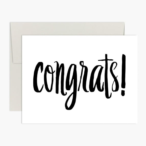 Palmer Street Press Cardstock Congratulations Card, Black