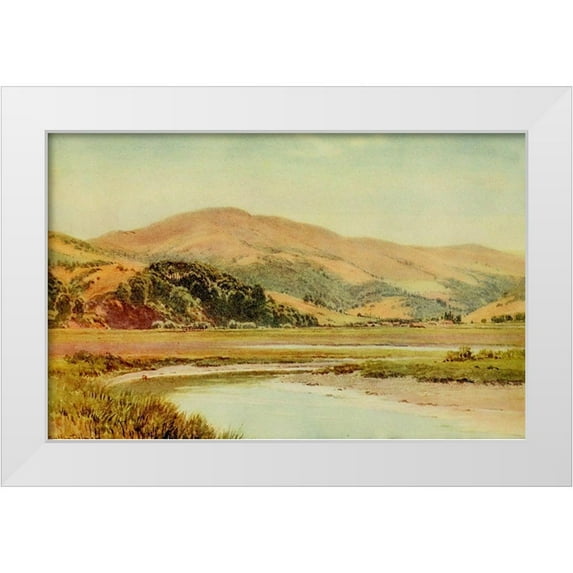 Palmer, Sutton 14x10 White Modern Wood Framed Museum Art Print Titled - Mill Valley and Backwater of San Francisco Bay-California 1914