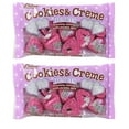 thumbnail image 1 of Palmer Valentine Cookies & Creme Chocolate Hearts Candy with Chocolatey Smooth Crunchy for Textures for Valentine's Day Easter Basket Stuffer Birthday Party Favor and Gifts 4.5 oz. Bags Pack of 2, 1 of 7