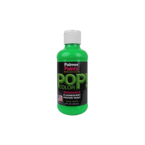 Palmer Washable Poster Paint 8oz POP Neon Green