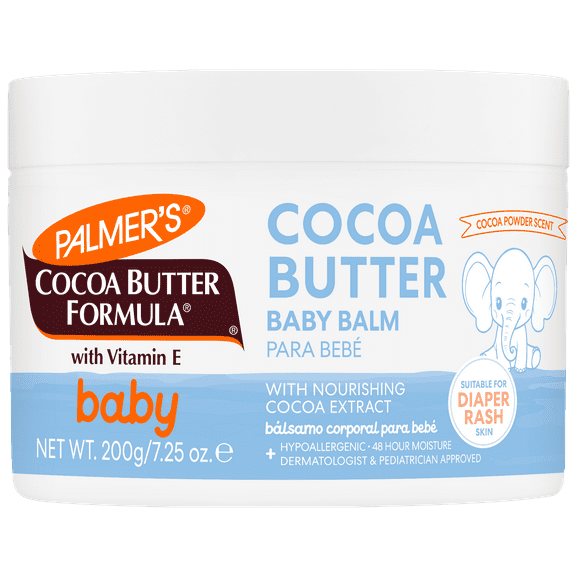 Palmer's Baby Cocoa Butter Formula Hydrating Baby Balm, Vitamin E & Cocoa Extract, 7.25 oz
