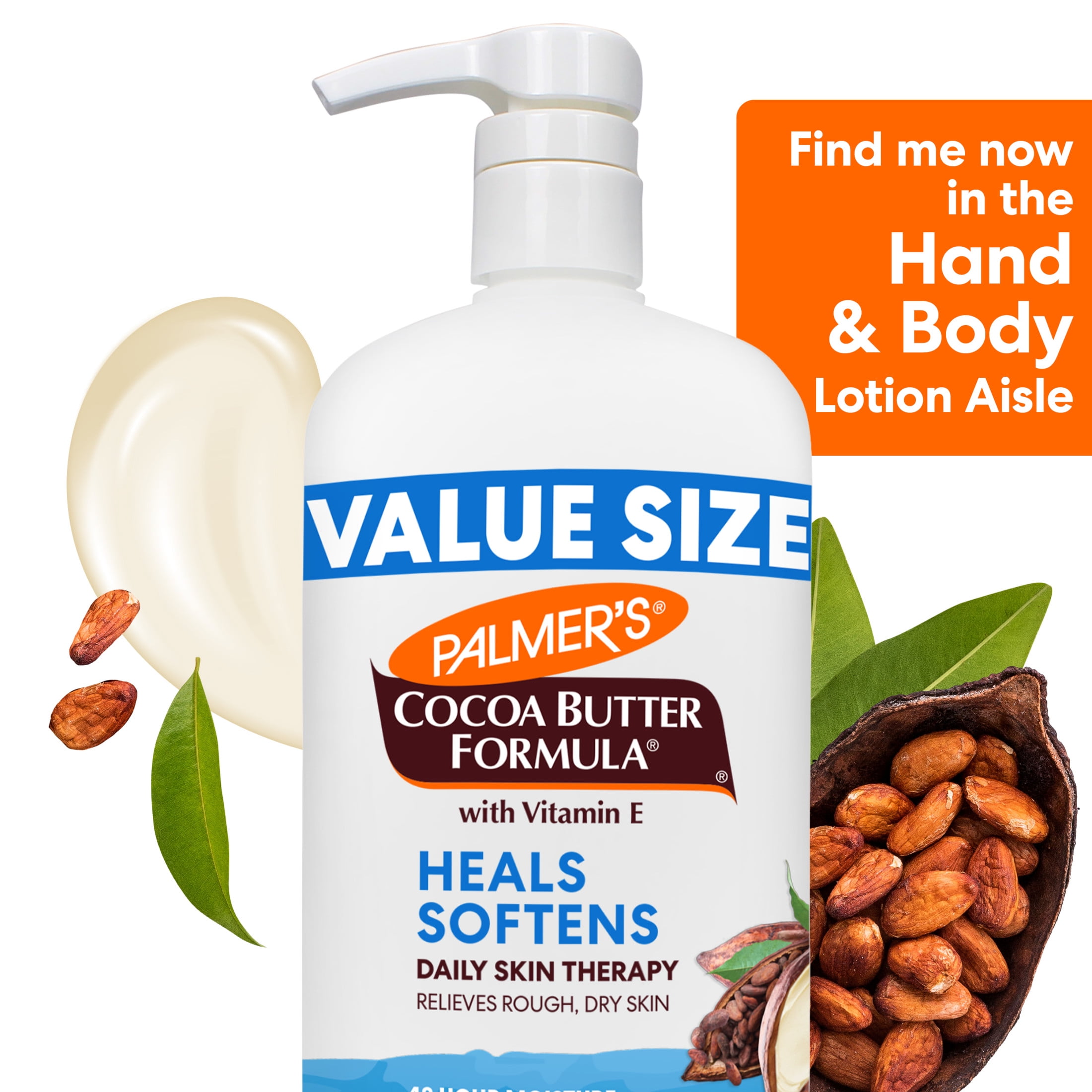 Palmer's Cocoa Butter Formula Daily Skin Therapy Cocoa Butter Body Lotion  for Dry Skin, Hand & Body Moisturizer, Pump Bottle, 13.5 Oz (Pack of 1)