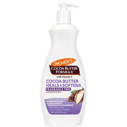 Palmer's Cocoa Butter Formula Daily Skin Therapy Fragrance Free Body Lotion for Dry Skin, 20 fl. oz.