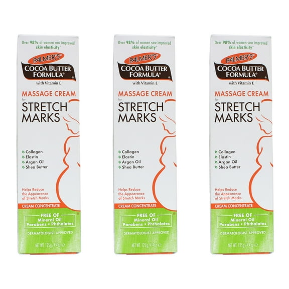 Palmer's Cocoa Butter Formula Massage Cream for Stretch Marks, 4.4 oz, 3 Pack