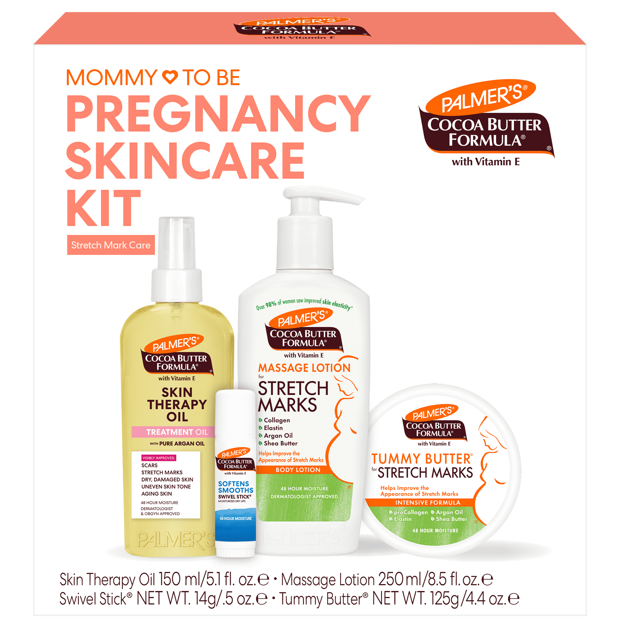 Palmer's Cocoa Butter Pre-Natal Care Kit: Targets Stretch Marks, Scars, Dry Skin.