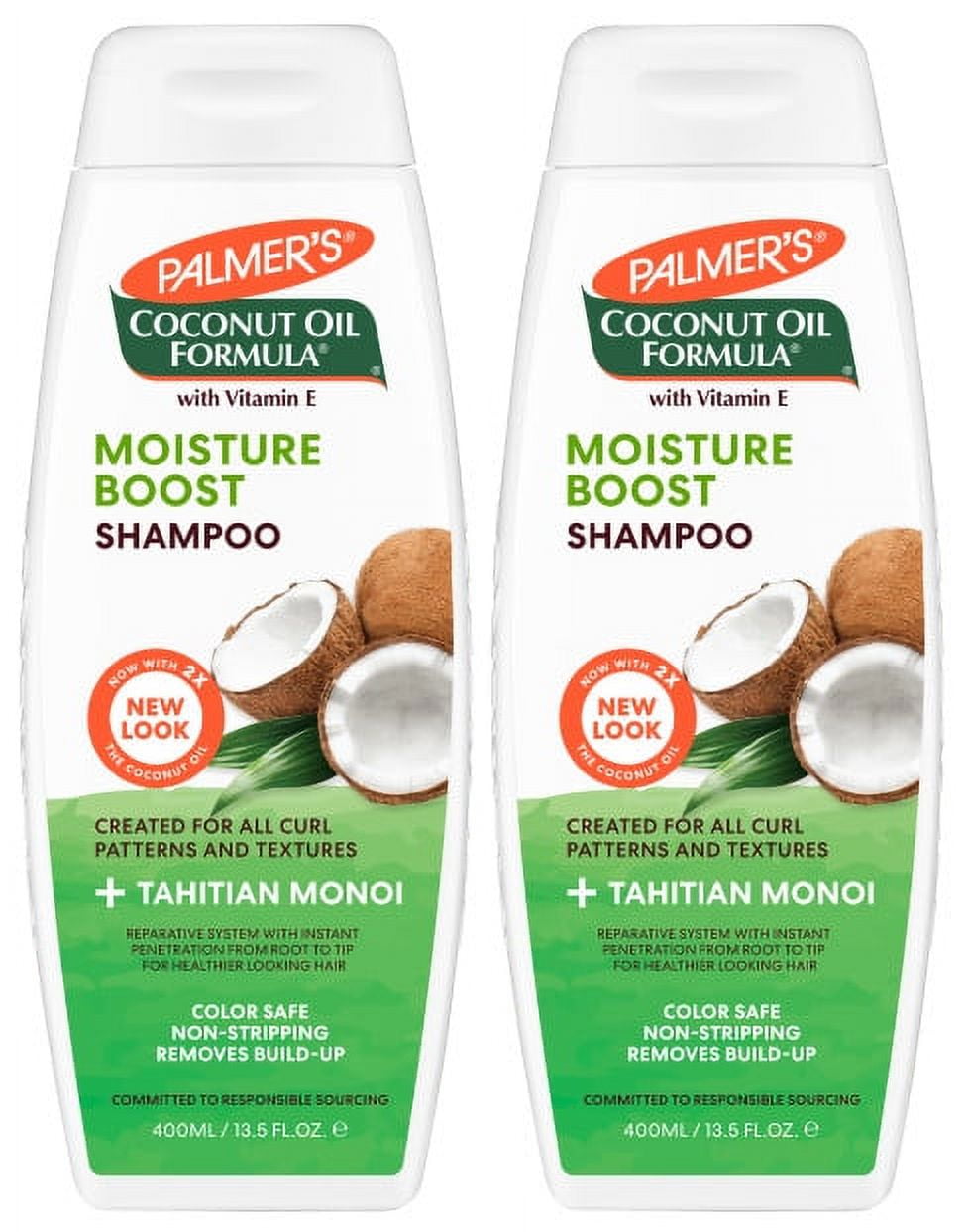 Palmer's Coconut Oil Formula Conditioning Shampoo for Dry, Damaged or Color Treated Hair, 13.5 fl. oz. Pack of 2
