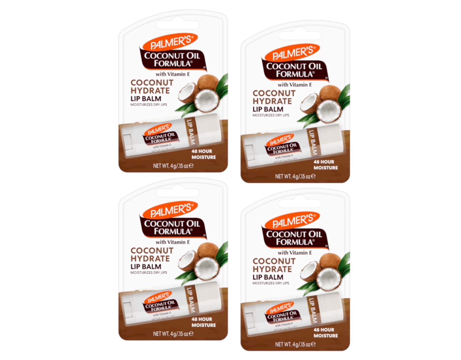 Palmer's Coconut Oil Formula Lip Balm with Vitamin E (4 Pack) - Walmart.com