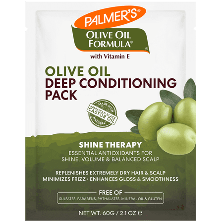 Palmer's Olive Oil Formula Shine Therapy Deep Conditioning Pack for Intense Hydration Treatment, 2.1 oz.