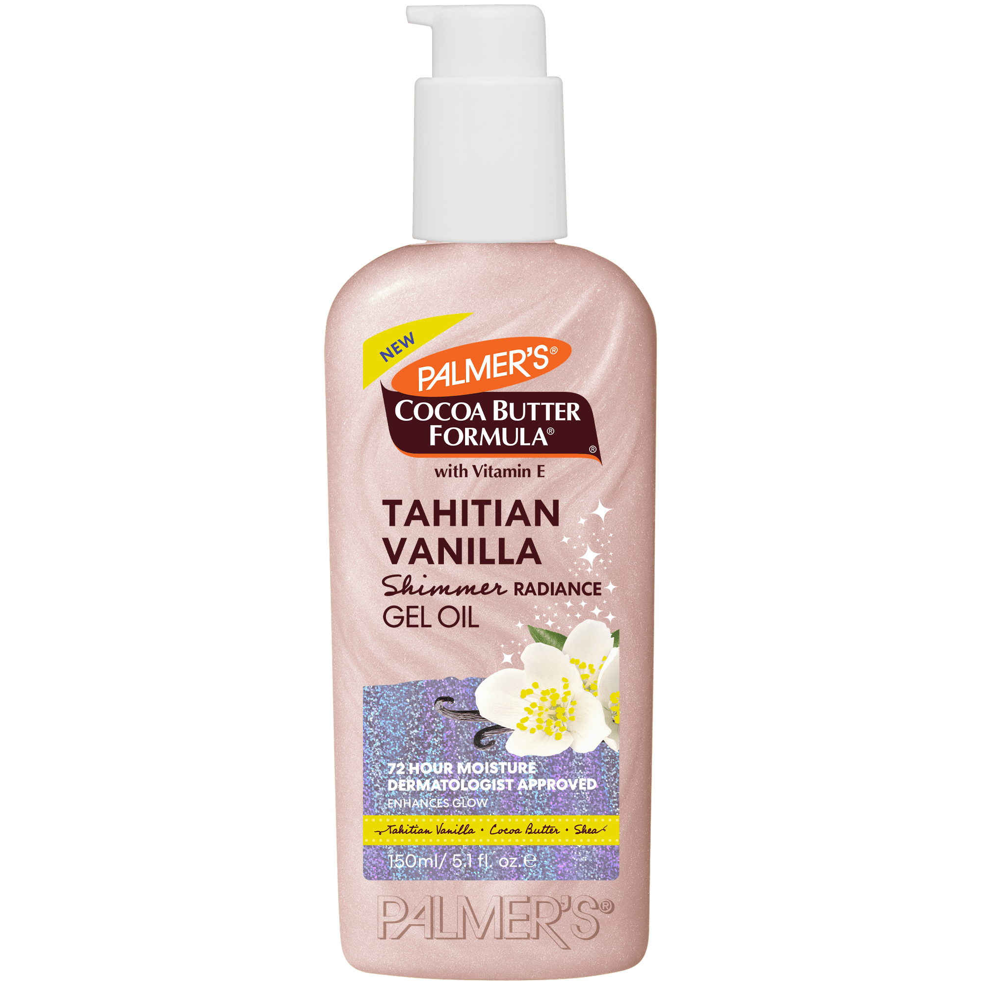 Palmer's Tahitian Vanilla Shimmer Gel Oil, 5.1 fl.oz.