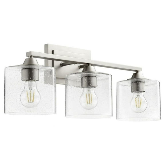 Palmers Lawns 3 Light Vanity Light in Soft Contemporary Style 24 inches Wide By 9.25 inches High-Satin Nickel Finish Bailey Street Home