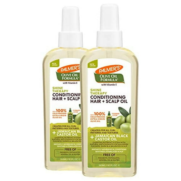Palmers Olive Oil Formula Hair Conditioning and Scalp Oil Spray, Hydration and Shine Therapy for Dry or Damaged Hair, Promotes Scalp Health, 5.1 Oz (Pack of 2)