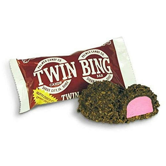 Palmers Twin Bing Candy Bars (36-Pack) - Chocolate Covered Cherry Nougat Candy Bar