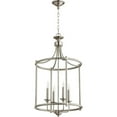 thumbnail image 1 of Palmerston Broadway 4 Light Entry Pendant in Bailey Street Home Home Collection Style 18 inches Wide By 30 inches High-Satin Nickel Finish Bailey, 1 of 1