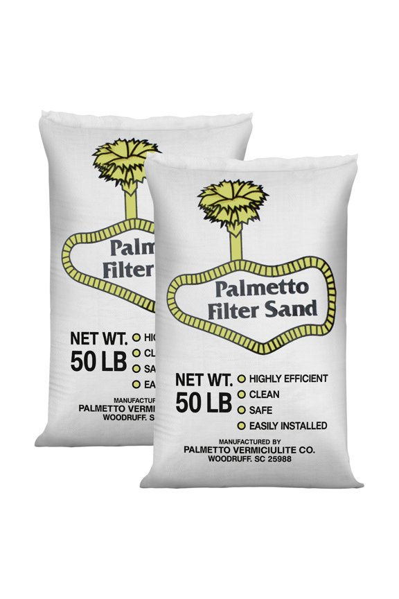 50lb Bag Natural Pool Filter Sand for Residential & Commercial Use, 2 Pack