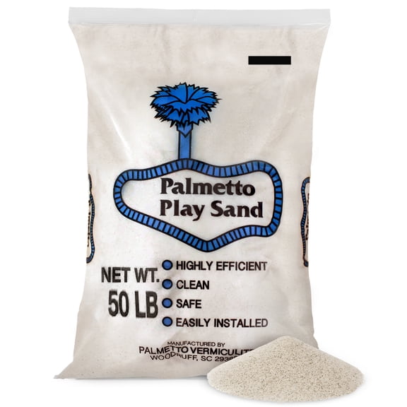 Palmetto Natural & Fine Play Sand for Sandbox, Sensory Bin, and Water Table, 50 lb Bag