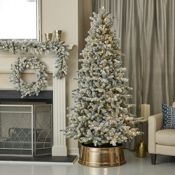 Palmetto Pine 6ft Flocked Tree with 9 Light Functions