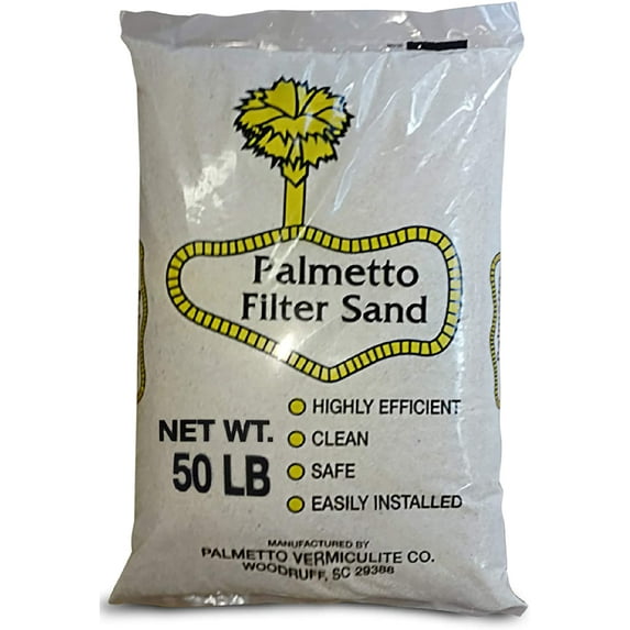 Palmetto Poolfilter-50 Superior Pool Sand Filter – 20# Grade – Formulated for All Residential, Commercial Pool Sand Filters - 50 Pounds
