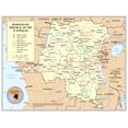 thumbnail image 1 of Palmetto Posters 31x24 Laminated Poster: Large political and administrative map of congo democratic republic with roads railroads cities and airports, 1 of 5