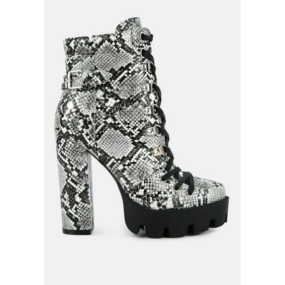 Palmetto Snake Skin Ankle Boots