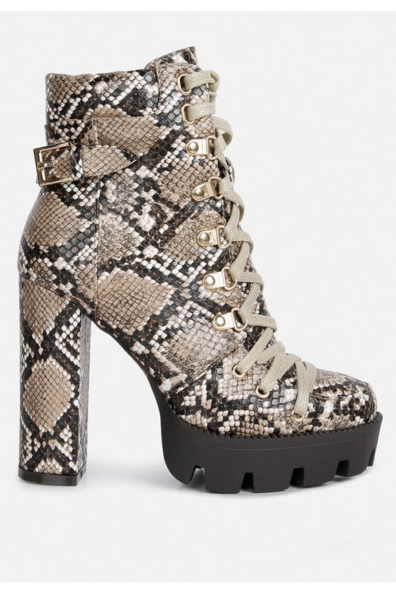 Palmetto Snake Skin Ankle Boots